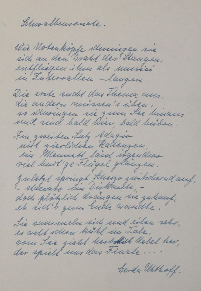 Große Abbildung Nr.2: 143-2545 Uhthoff, Gerda,: (Autographen)