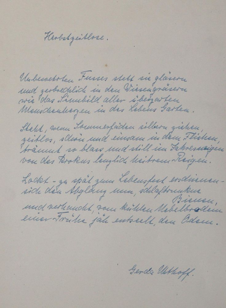 Große Abbildung Nr.3: 143-2545 Uhthoff, Gerda,: (Autographen)