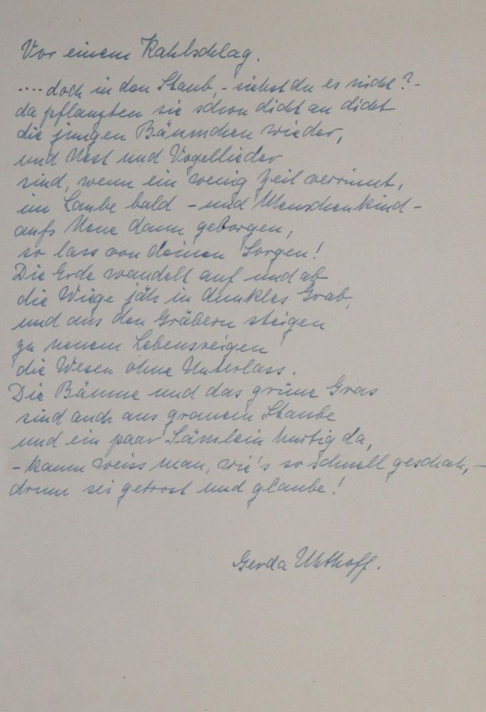 Große Abbildung Nr.4: 143-2545 Uhthoff, Gerda,: (Autographen)