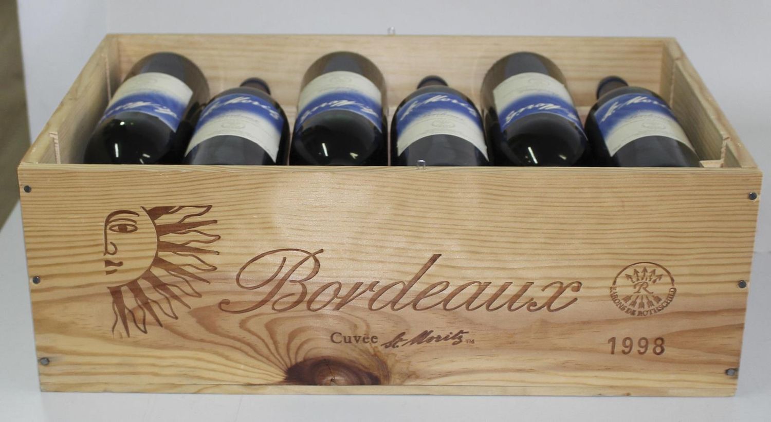 Große Abbildung Nr.2: 143-2558 Cuvee St. Moritz 1998 Bordeaux.: (Varia, Getränke, Wein)