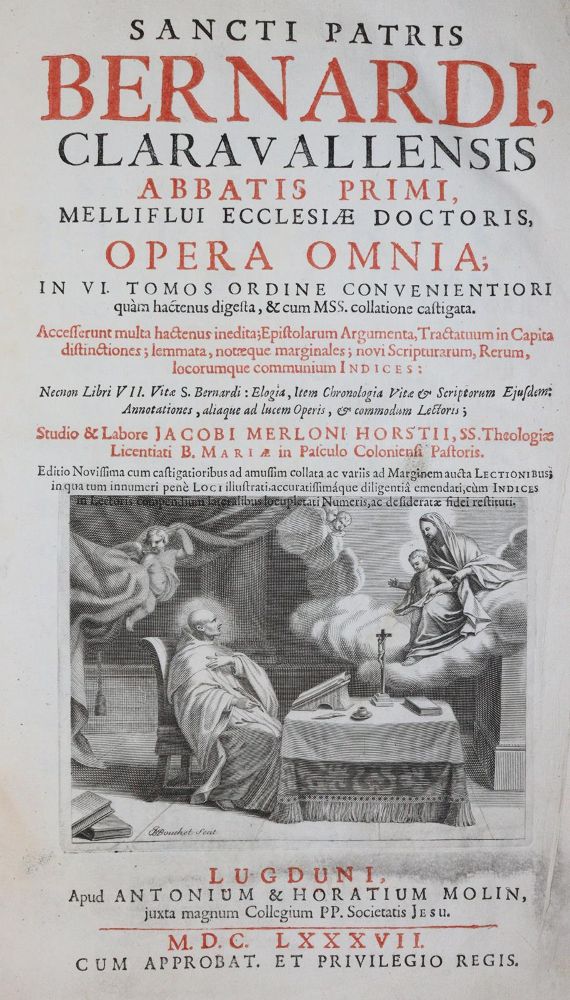 Große Abbildung Nr.1: 143-26 Bernhard von Clairvaux.: (Alte Drucke, Handschriften und Theologie)