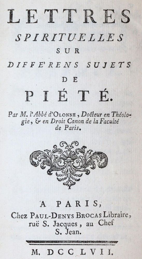 Große Abbildung Nr.1: 143-262 Olonne,(J.M.)de.: (Alte Drucke, Handschriften und Theologie)