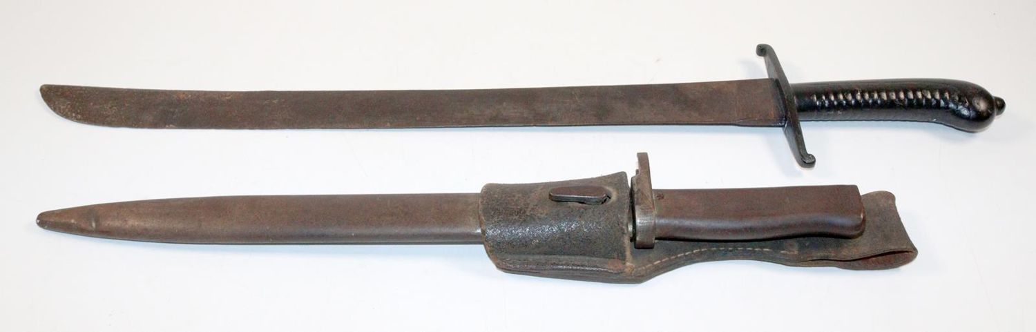 Große Abbildung Nr.1: 143-2628 Seitengewehr u. Machete: (Varia, Waffen)
