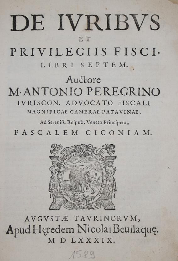 Große Abbildung Nr.1: 143-267 Peregrinus (Pellegrini),M.: (Alte Drucke, Handschriften und Theologie)