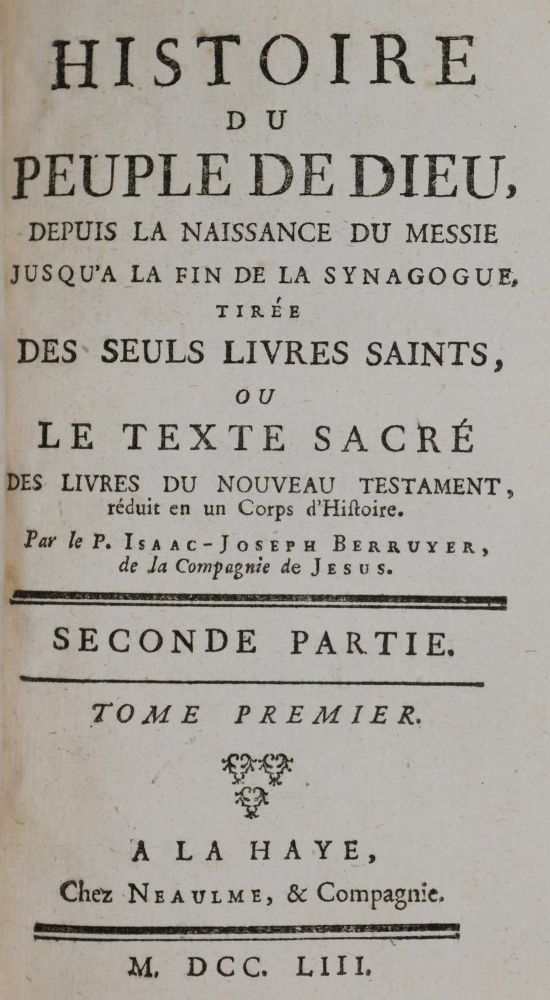 Große Abbildung Nr.2: 143-27 Berruyer,I.J.: (Alte Drucke, Handschriften und Theologie)