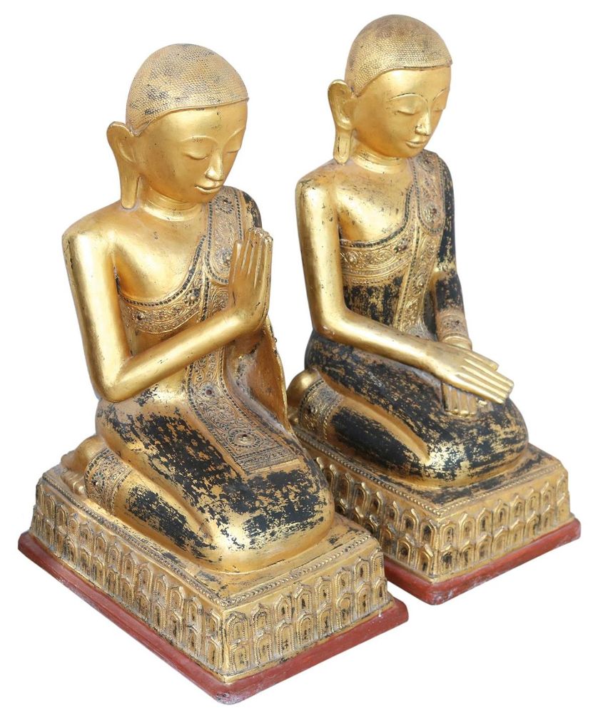 Große Abbildung Nr.1: 143-2711 Paar Buddhafiguren: (Asiatika)