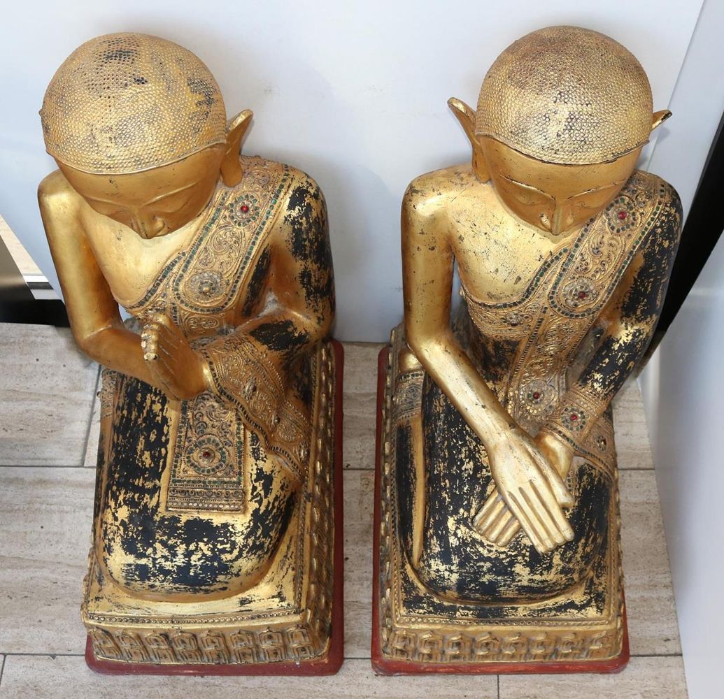 Große Abbildung Nr.3: 143-2711 Paar Buddhafiguren: (Asiatika)