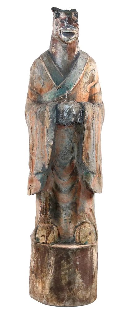 Große Abbildung Nr.1: 143-2754 Zodiac-Figur mit Pferdekopf.: (Asiatika)