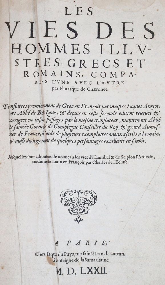 Große Abbildung Nr.1: 143-276 Plutarch.: (Alte Drucke, Handschriften und Theologie)