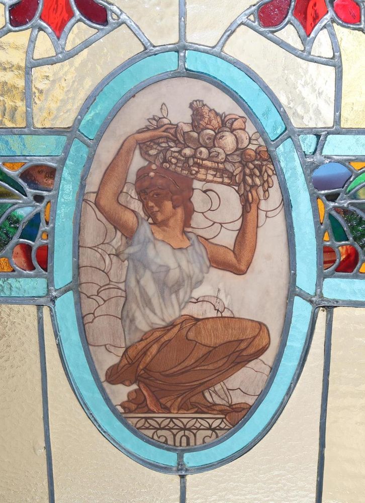 Große Abbildung Nr.6: 143-2777 Bedeutender Jugendstil Paravent.: (Möbel)