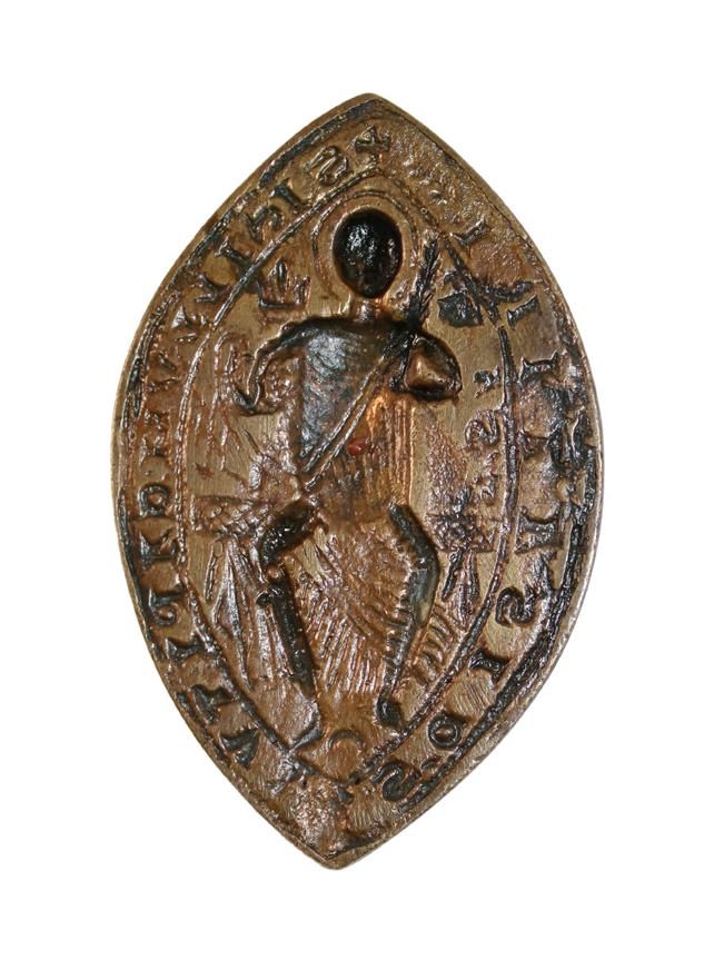 Große Abbildung Nr.2: 143-2791 Spitzovales Kirchensiegel: (Petschaften)
