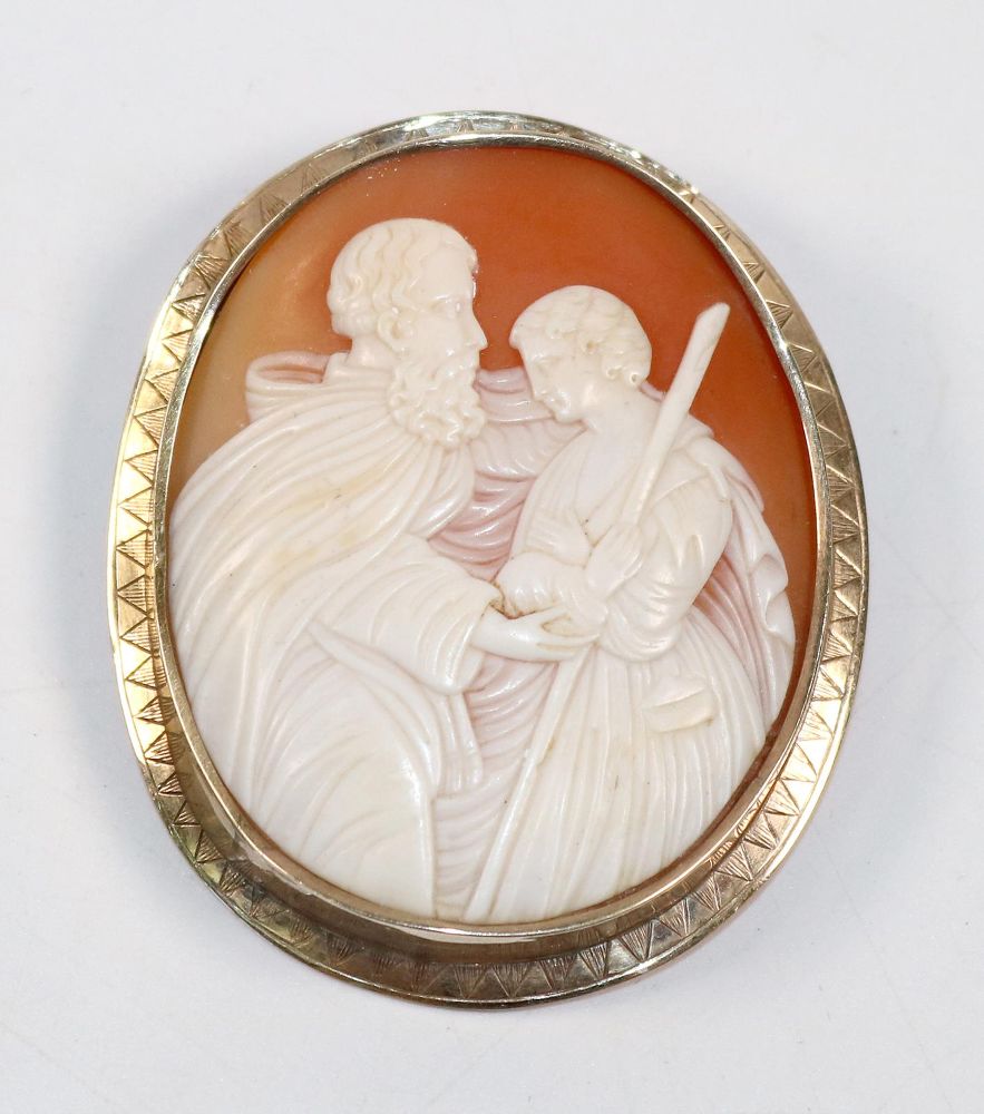 Große Abbildung Nr.1: 143-2831 Prächtige Muschelkamee: (Schmuck, Broschen)