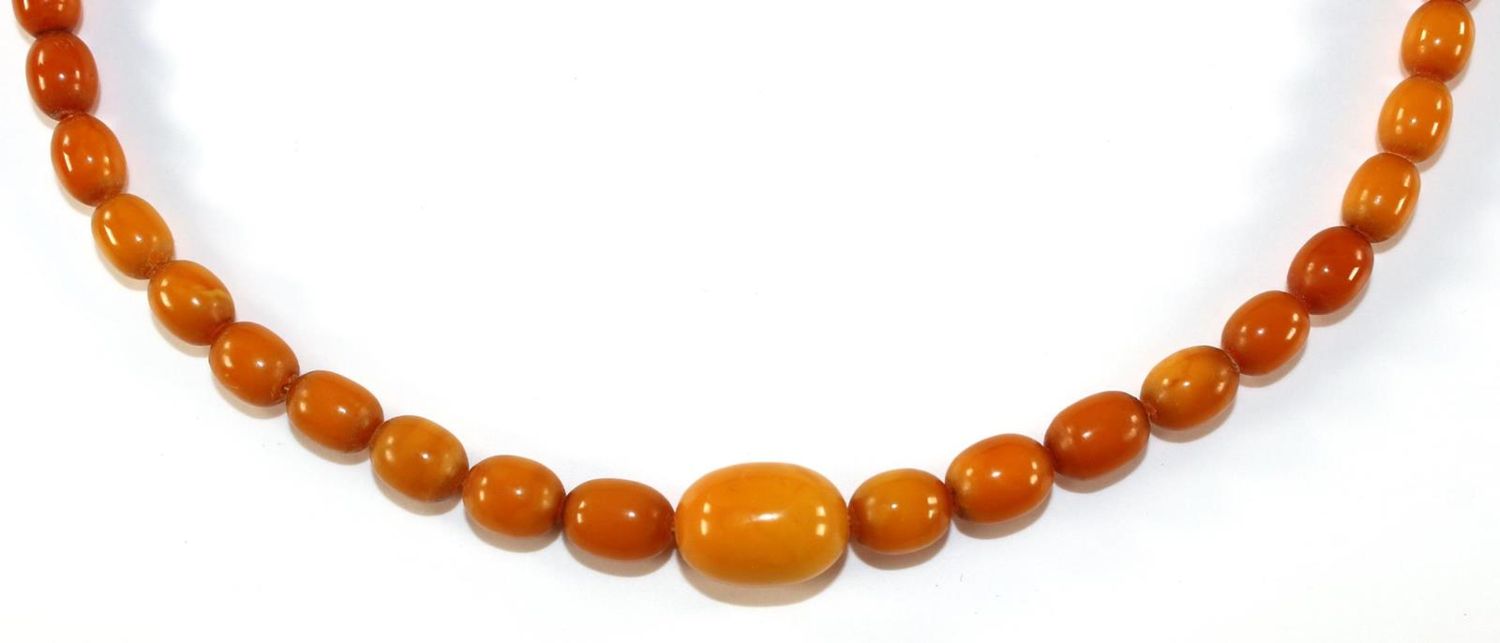 Große Abbildung Nr.1: 143-2834 Bernstein Butterscotch Amber: (Schmuck, Colliers)