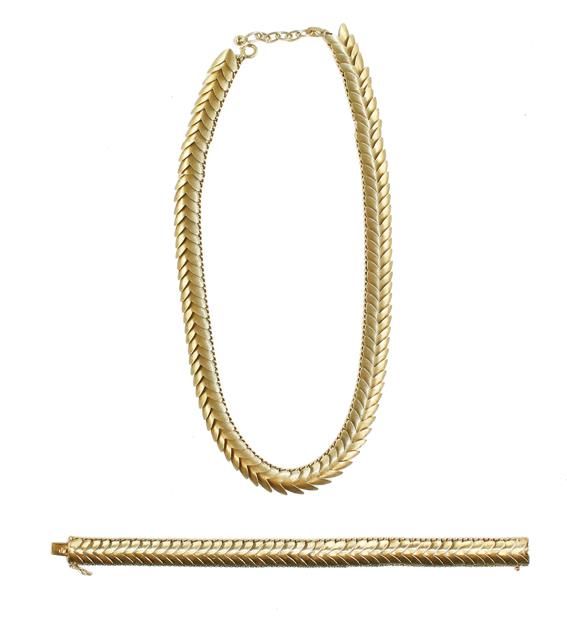 Große Abbildung Nr.1: 143-2835 Collier u. Armband: (Schmuck, Colliers)