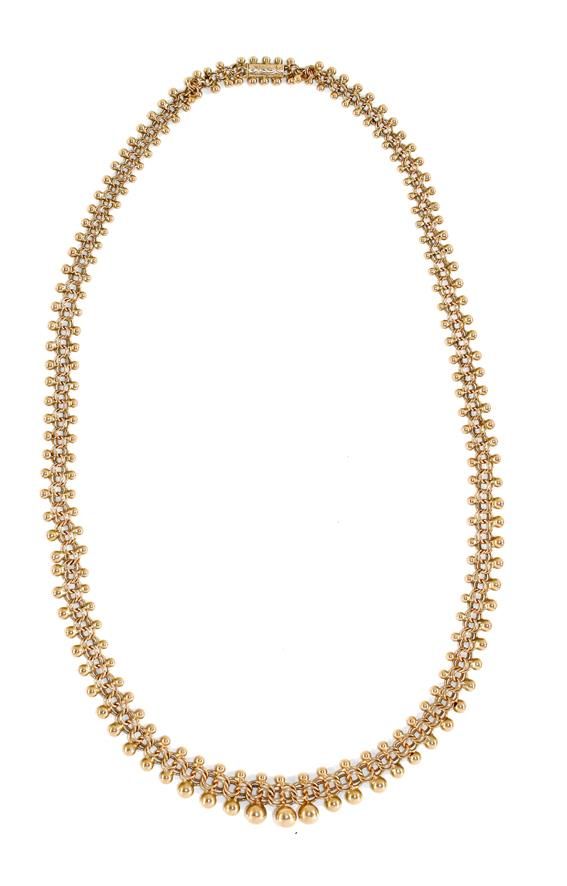 Große Abbildung Nr.1: 143-2838 Kugelkette um 1900.: (Schmuck, Colliers)