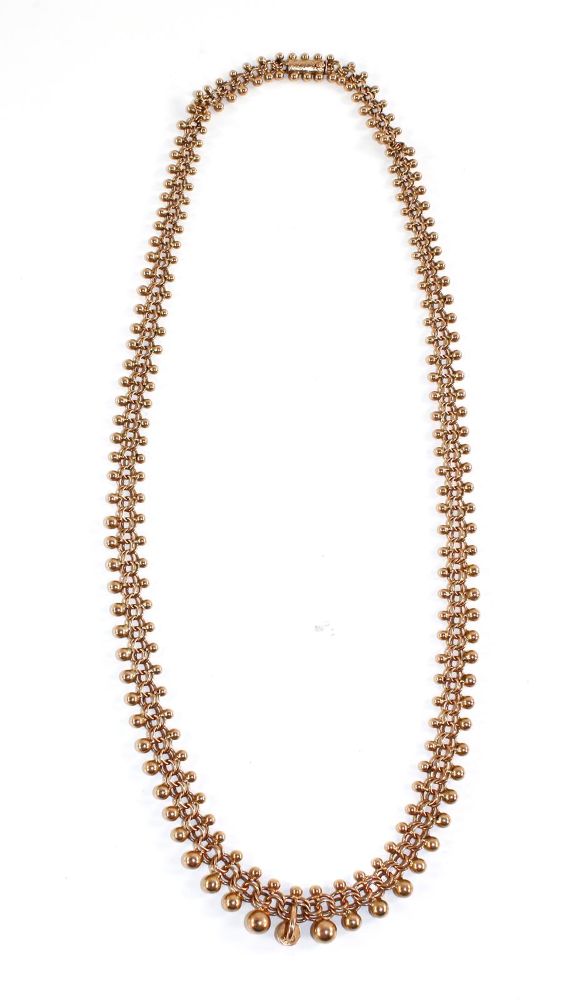 Große Abbildung Nr.2: 143-2838 Kugelkette um 1900.: (Schmuck, Colliers)