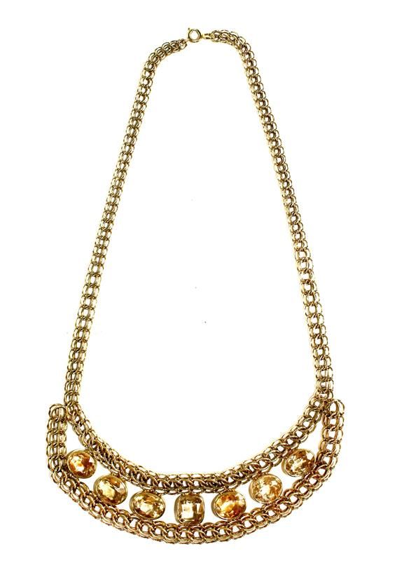 Große Abbildung Nr.1: 143-2841 Prächtiges Citrincollier.: (Schmuck, Colliers)