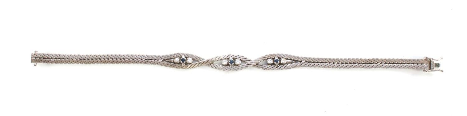 Große Abbildung Nr.1: 143-2844 Armband in 585 WG: (Schmuck, Pforzheim)