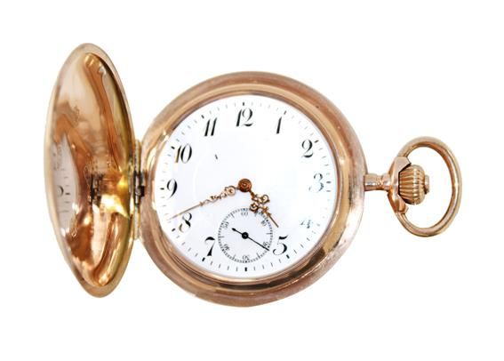 Große Abbildung Nr.1: 143-2918 Glashütte Savonette.: (Uhren, Taschenuhren)