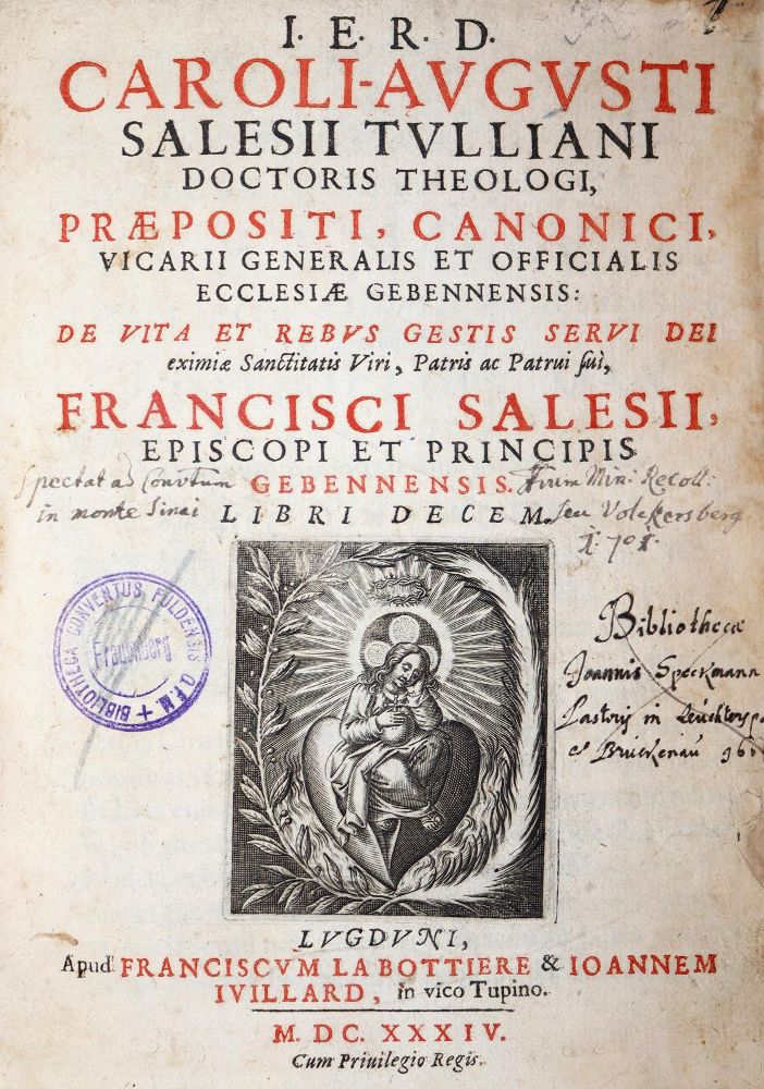 Große Abbildung Nr.1: 143-301 Sales,F.: (Alte Drucke, Handschriften und Theologie)