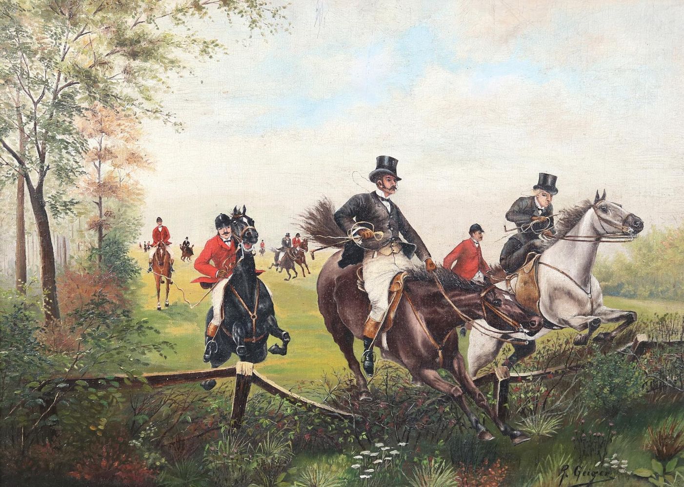 Große Abbildung Nr.1: 143-3035 Parforce-Jagd.: (Varia, Jagd)