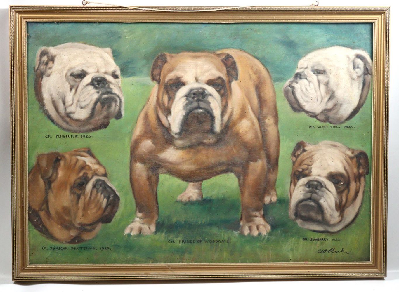 Große Abbildung Nr.13: 143-3106 Mops und Bulldogge.: (Varia, Zoologie, Hunde)