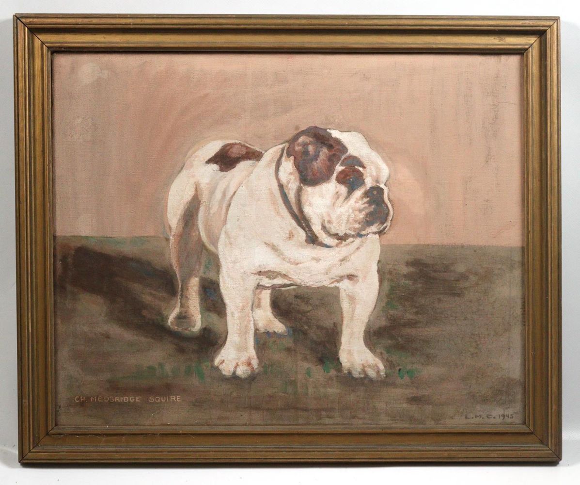 Große Abbildung Nr.14: 143-3106 Mops und Bulldogge.: (Varia, Zoologie, Hunde)