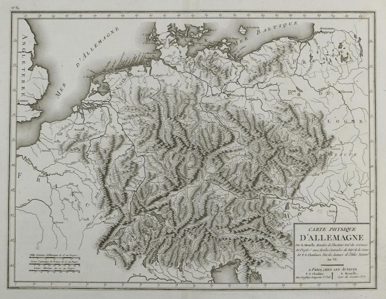 Große Abbildung Nr.2: 143-3133 Carte d'Allemagne.: (Deutschland)