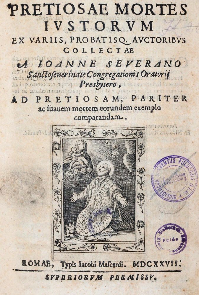Große Abbildung Nr.1: 143-314 Severano,G.: (Alte Drucke, Handschriften und Theologie)