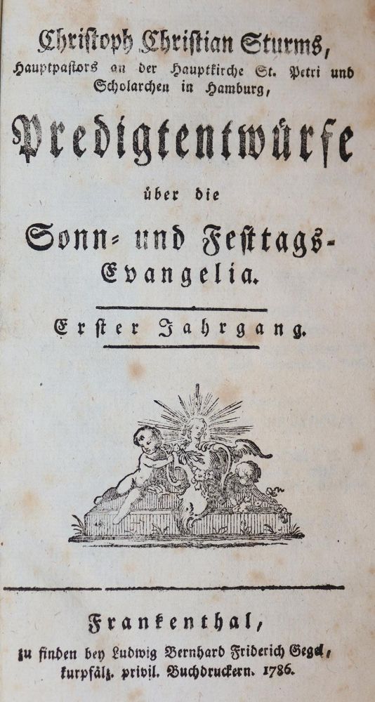 Große Abbildung Nr.1: 143-325 Sturm,C.C.: (Alte Drucke, Handschriften und Theologie)