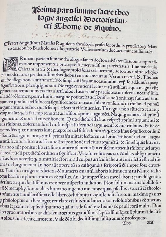 Große Abbildung Nr.1: 143-333 Thomas von Aquin.: (Alte Drucke, Handschriften und Theologie)