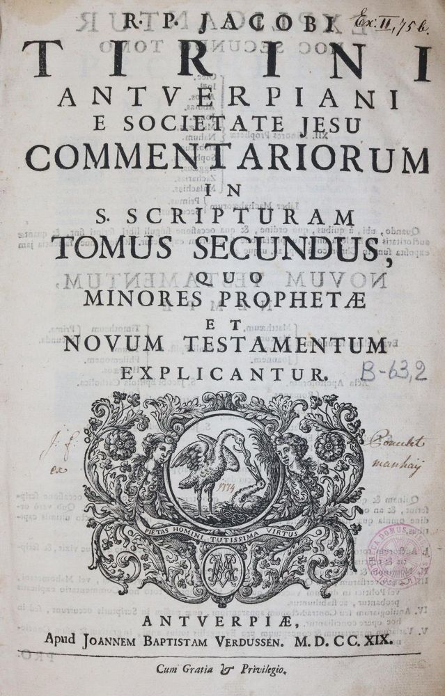 Große Abbildung Nr.1: 143-336 Tirinus,J.: (Alte Drucke, Handschriften und Theologie)