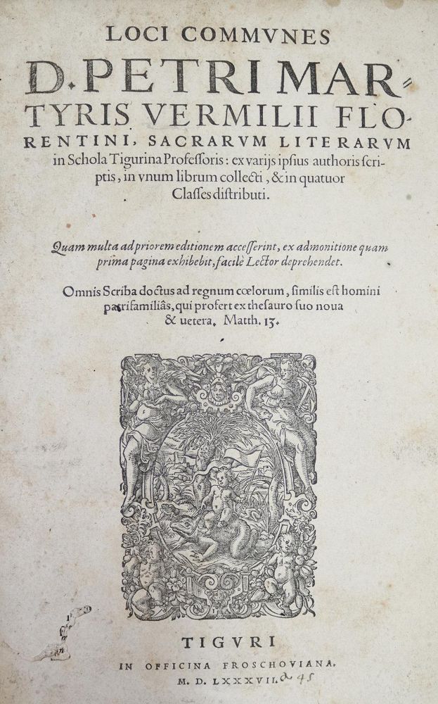 Große Abbildung Nr.1: 143-340 Vermigli,P.M.: (Alte Drucke, Handschriften und Theologie)