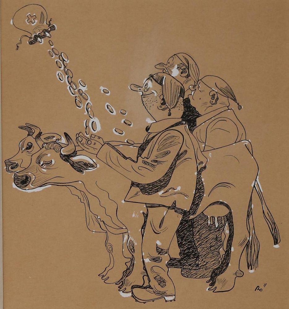 Große Abbildung Nr.6: 143-3444 Böckli, Carl: (Ausland, Schweiz, Karikatur)