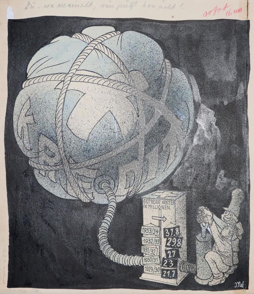 Große Abbildung Nr.2: 143-3446 Nef, Jakob: (Ausland, Schweiz, Karikatur)