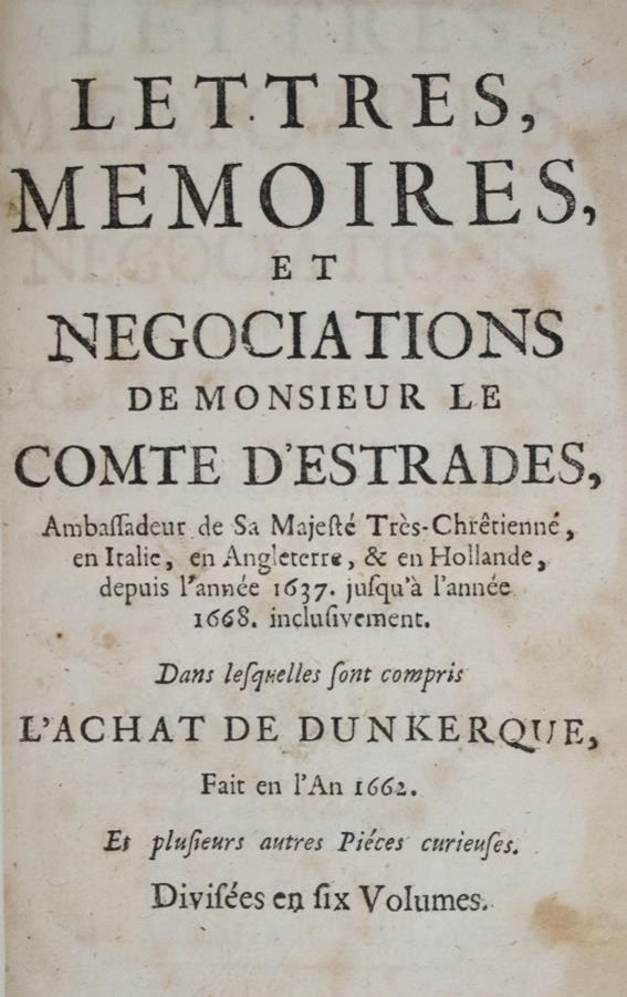 Große Abbildung Nr.1: 143-348 Estrades,(G.) Comte d'.: (Genealogie, Heraldik, Politik, Sozialismus, Wirtschaft)