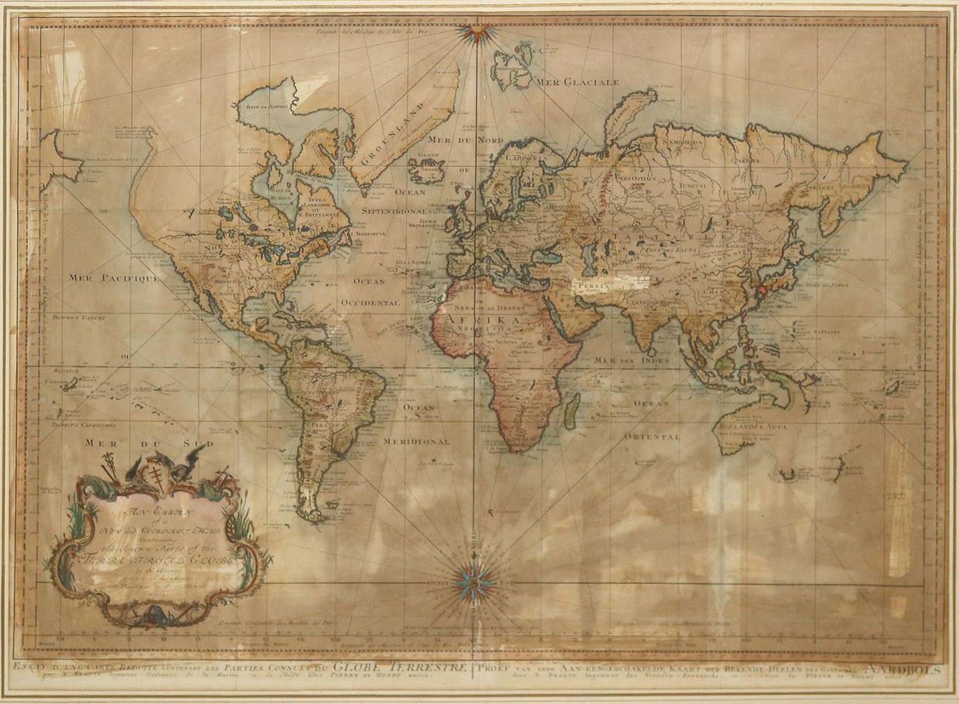 Große Abbildung Nr.1: 143-3493 Weltkarte.: (Ausland, Weltkarten)