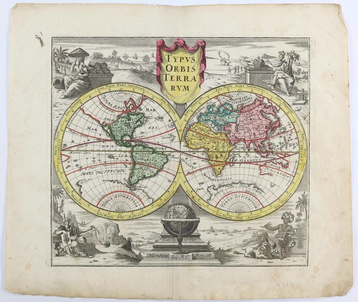 Große Abbildung Nr.2: 143-3495 Weltkarte.: (Ausland, Weltkarten)