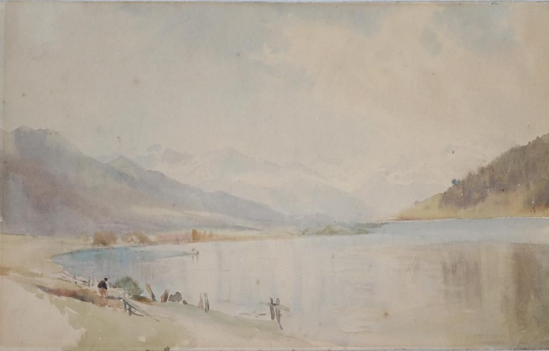 Große Abbildung Nr.1: 143-3522 Alpenlandschaft.: (Künstlergraphik)
