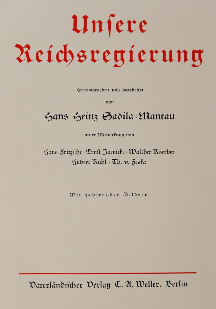 Große Abbildung Nr.1: 143-355 Sadila-Mantau,H.H.: (Nationalsozialismus)