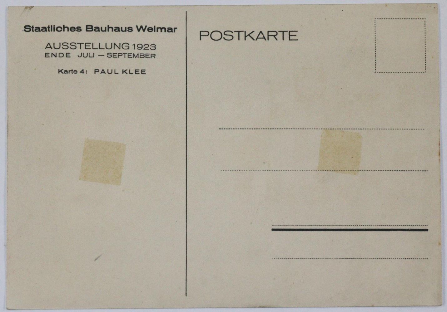 Große Abbildung Nr.30: 143-3567 Bauhaus-Postkarten. (Künstlergraphik)