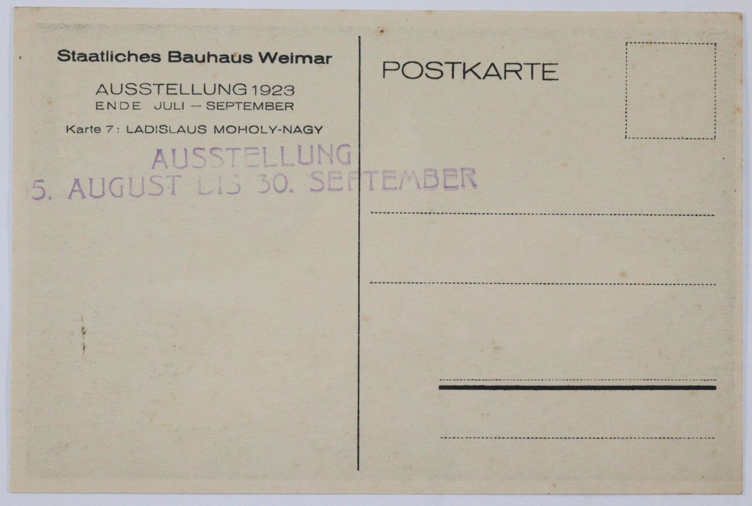Große Abbildung Nr.32: 143-3567 Bauhaus-Postkarten. (Künstlergraphik)