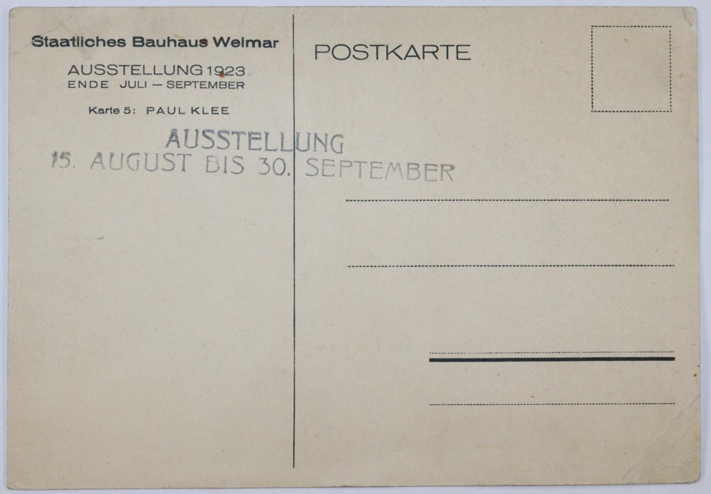 Große Abbildung Nr.34: 143-3567 Bauhaus-Postkarten. (Künstlergraphik)
