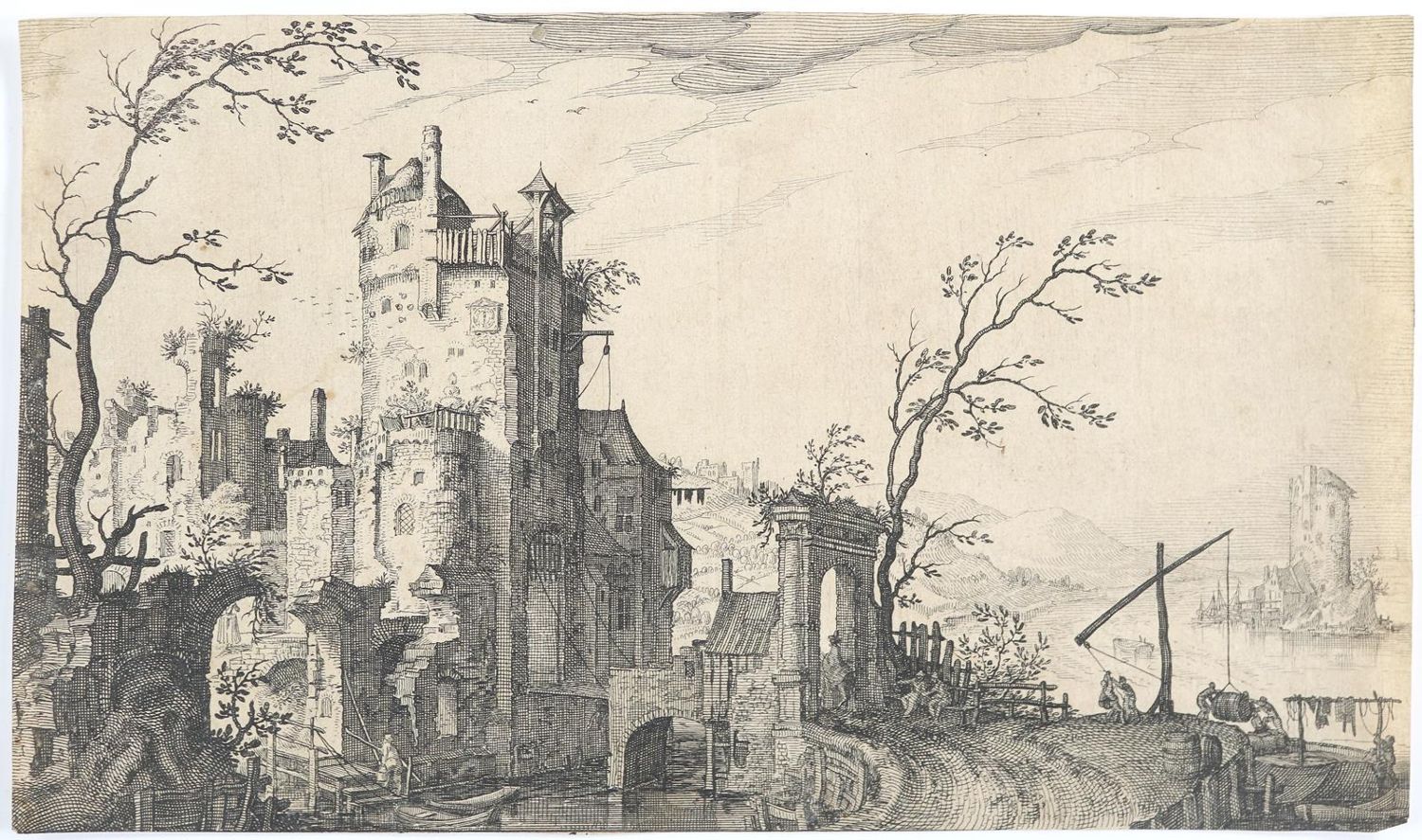 Große Abbildung Nr.1: 143-3637 Burgruine: (Künstlergraphik)