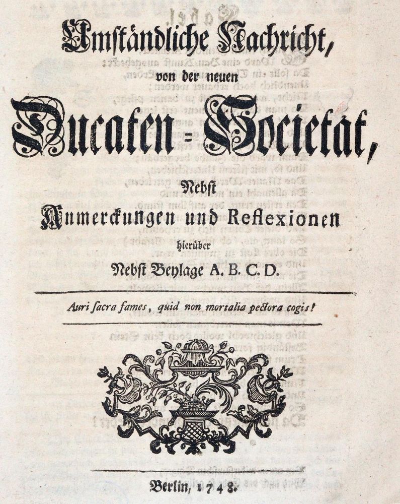 Große Abbildung Nr.1: 143-376 Dukaten-Orden.: (Grenzwissenschaften und Okkultismus)