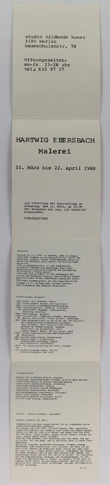 Große Abbildung Nr.2: 143-3774 Ebersbach, Hartwig: (Künstlergraphik)