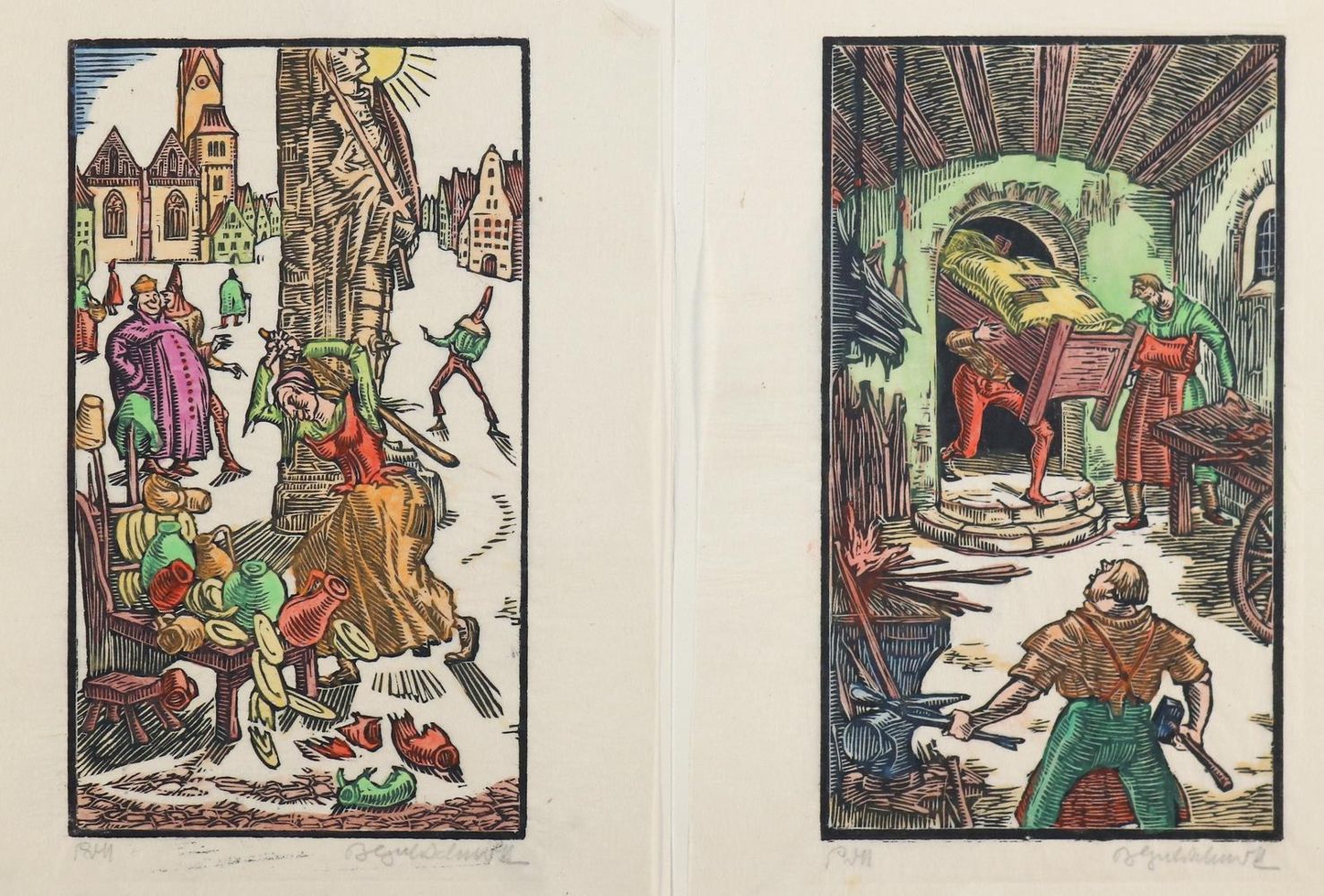 Große Abbildung Nr.52: 143-3856 Goldschmitt, Bruno: (Künstlergraphik)
