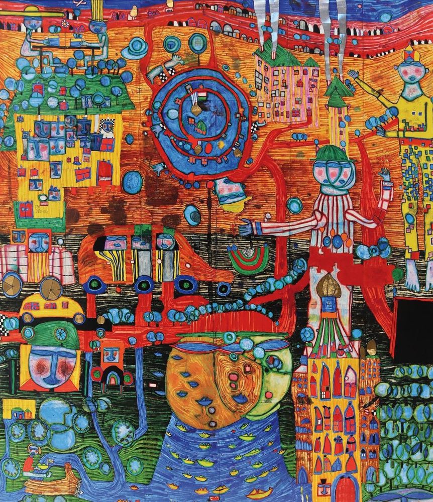 Große Abbildung Nr.1: 143-3926 Hundertwasser, Friedensreich: (Künstlergraphik)