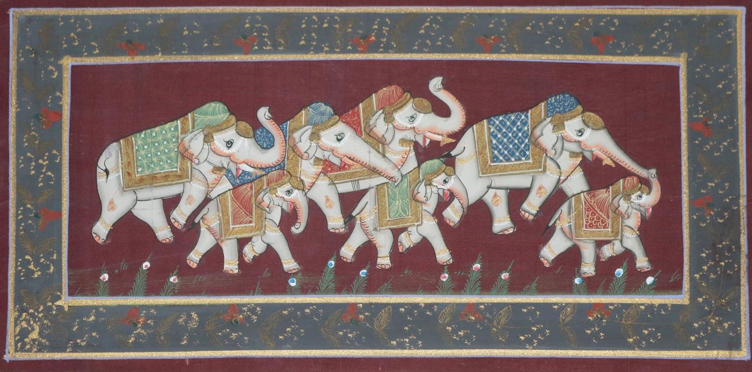 Große Abbildung Nr.1: 143-3935 Miniaturmalerei.: (Künstlergraphik, Indien)
