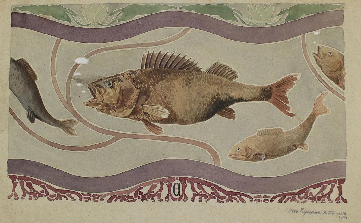 Große Abbildung Nr.1: 143-3962 Jugendstilentwurf: (Künstlergraphik, Jugendstil)